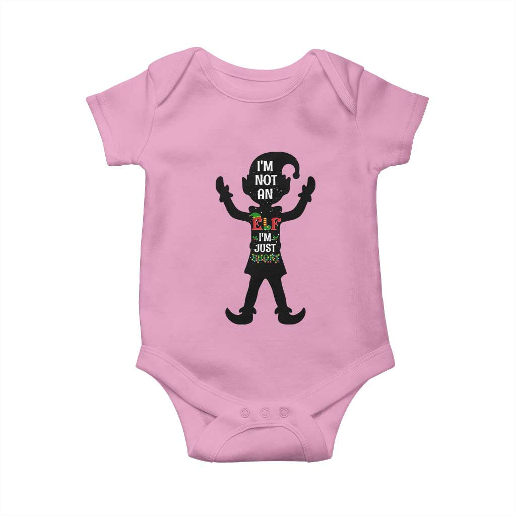 Funny Christmas Matching Family Baby Onesie I Am Not An Elf Im Just Short - Wonder Print Shop