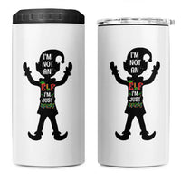 Funny Christmas Matching Family 4 in 1 Can Cooler Tumbler I Am Not An Elf Im Just Short - Wonder Print Shop
