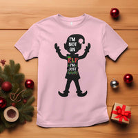 Funny Christmas Matching Family T Shirt I Am Not An Elf Im Just Short - Wonder Print Shop