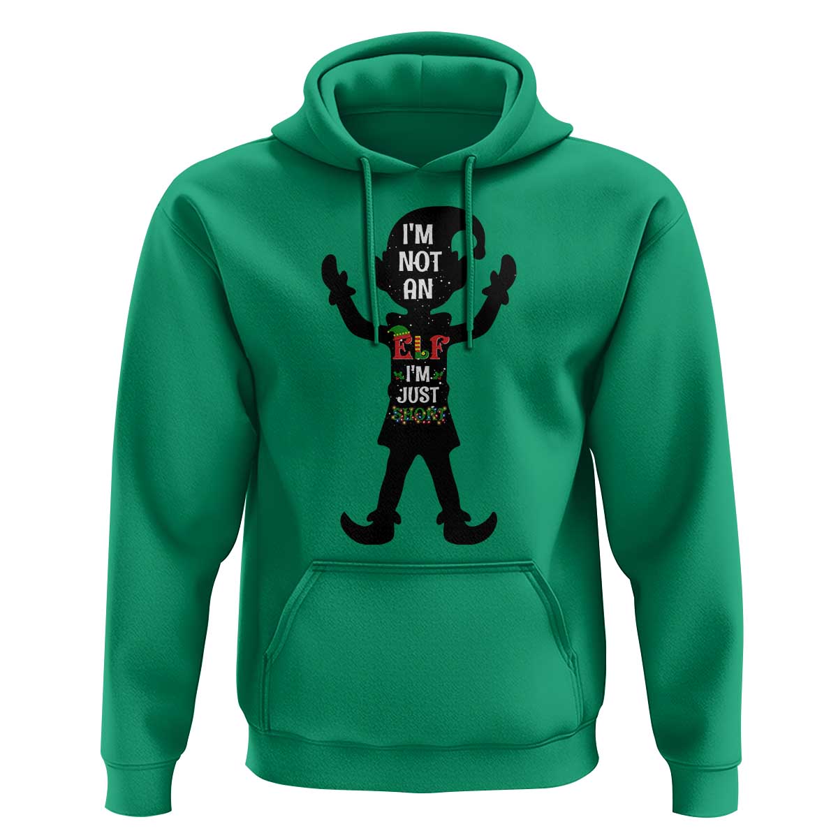 Funny Christmas Matching Family Hoodie I Am Not An Elf Im Just Short - Wonder Print Shop