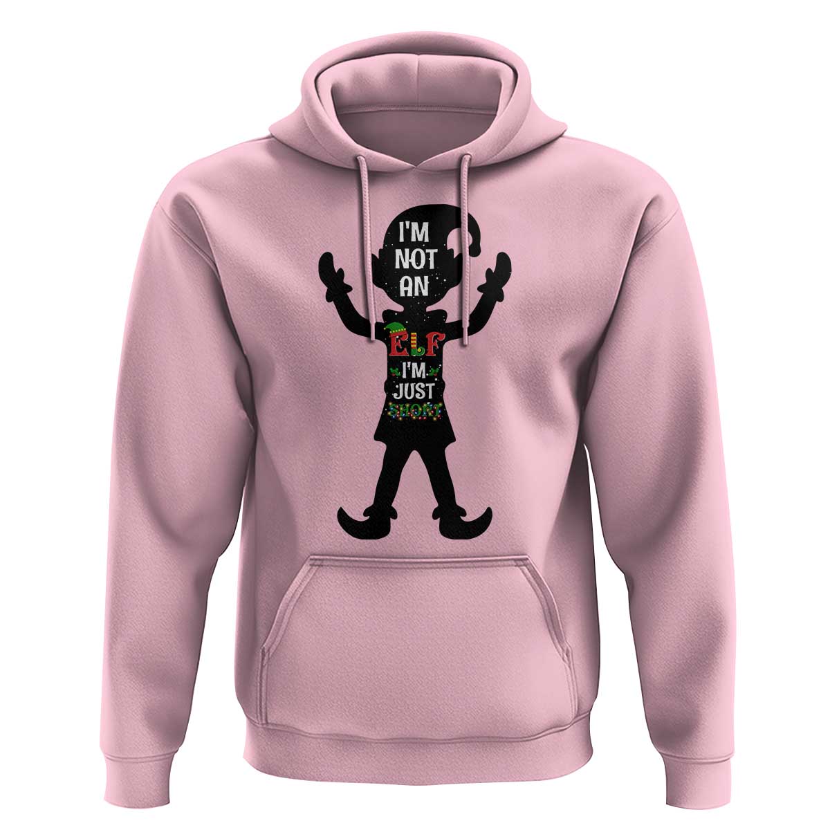 Funny Christmas Matching Family Hoodie I Am Not An Elf Im Just Short - Wonder Print Shop