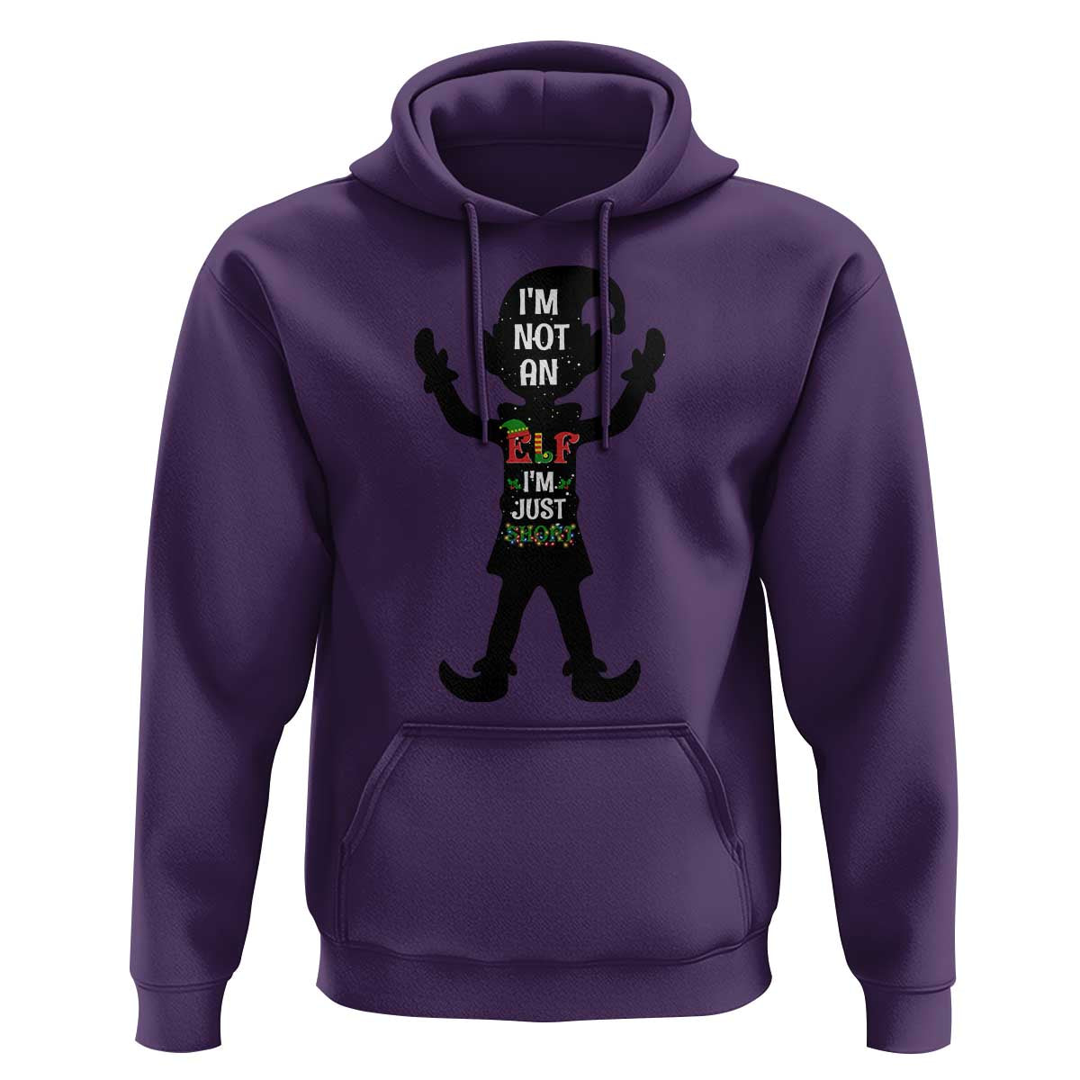 Funny Christmas Matching Family Hoodie I Am Not An Elf Im Just Short - Wonder Print Shop