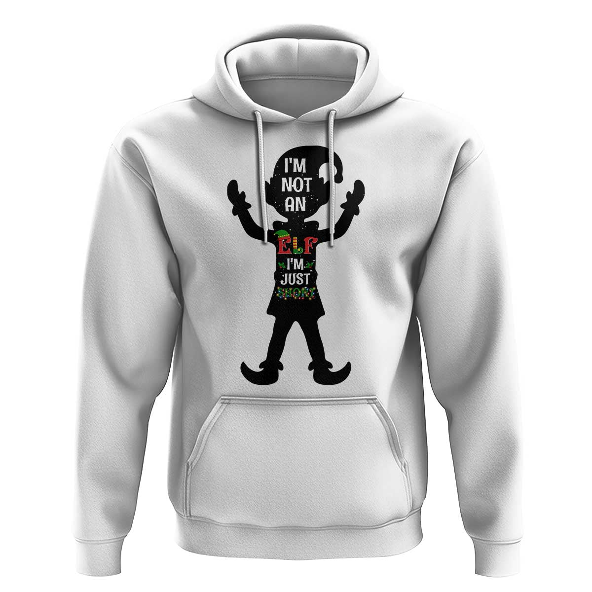 Funny Christmas Matching Family Hoodie I Am Not An Elf Im Just Short - Wonder Print Shop
