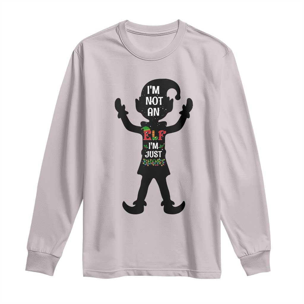 Funny Christmas Matching Family Long Sleeve Shirt I Am Not An Elf Im Just Short - Wonder Print Shop