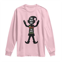 Funny Christmas Matching Family Long Sleeve Shirt I Am Not An Elf Im Just Short - Wonder Print Shop