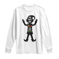 Funny Christmas Matching Family Long Sleeve Shirt I Am Not An Elf Im Just Short - Wonder Print Shop
