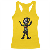 Funny Christmas Matching Family Racerback Tank Top I Am Not An Elf Im Just Short - Wonder Print Shop