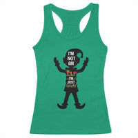 Funny Christmas Matching Family Racerback Tank Top I Am Not An Elf Im Just Short - Wonder Print Shop