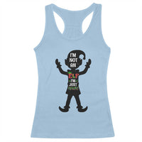 Funny Christmas Matching Family Racerback Tank Top I Am Not An Elf Im Just Short - Wonder Print Shop