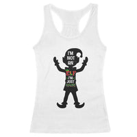 Funny Christmas Matching Family Racerback Tank Top I Am Not An Elf Im Just Short - Wonder Print Shop