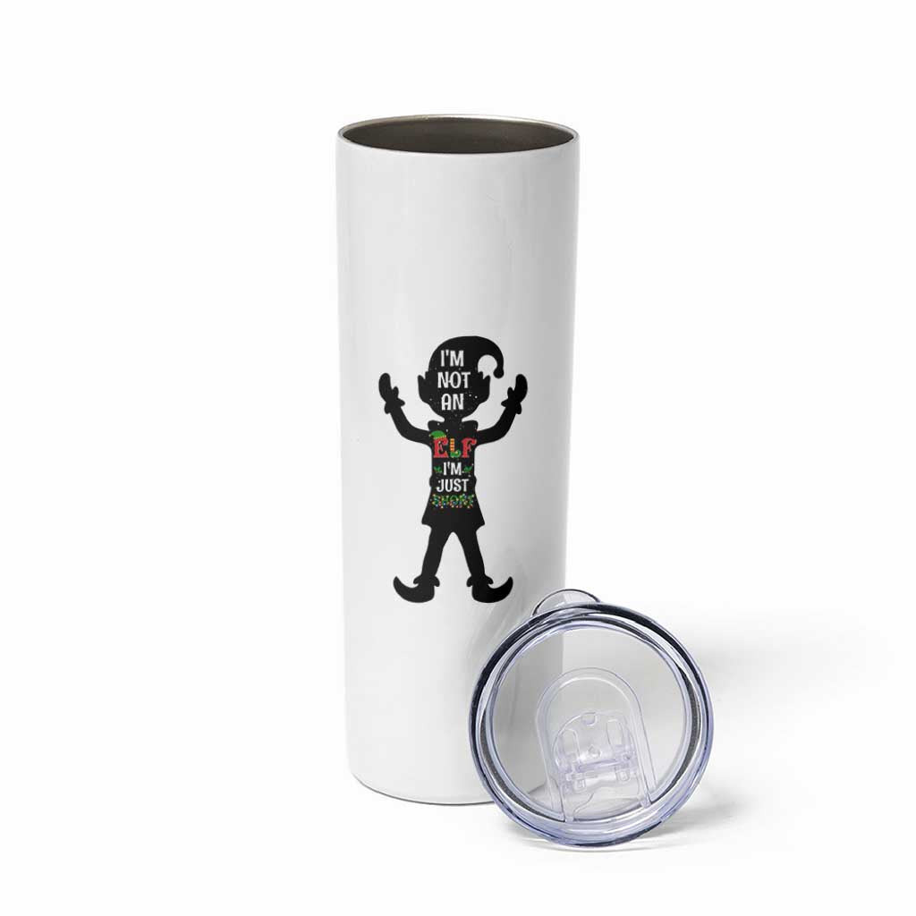 Funny Christmas Matching Family Skinny Tumbler I Am Not An Elf Im Just Short - Wonder Print Shop