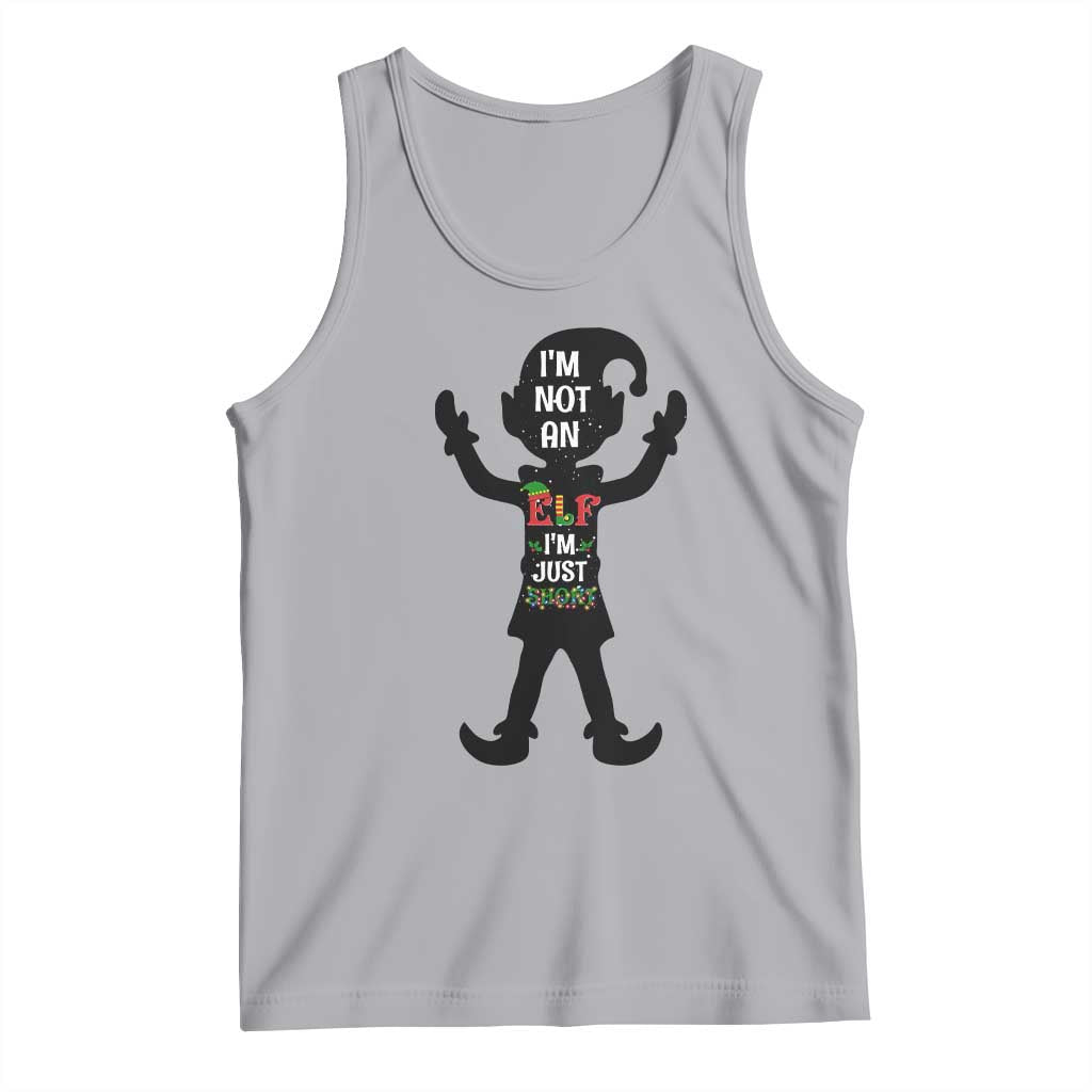 Funny Christmas Matching Family Tank Top I Am Not An Elf Im Just Short - Wonder Print Shop