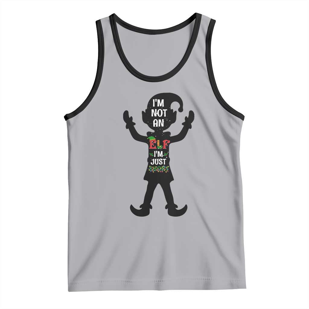Funny Christmas Matching Family Tank Top I Am Not An Elf Im Just Short - Wonder Print Shop
