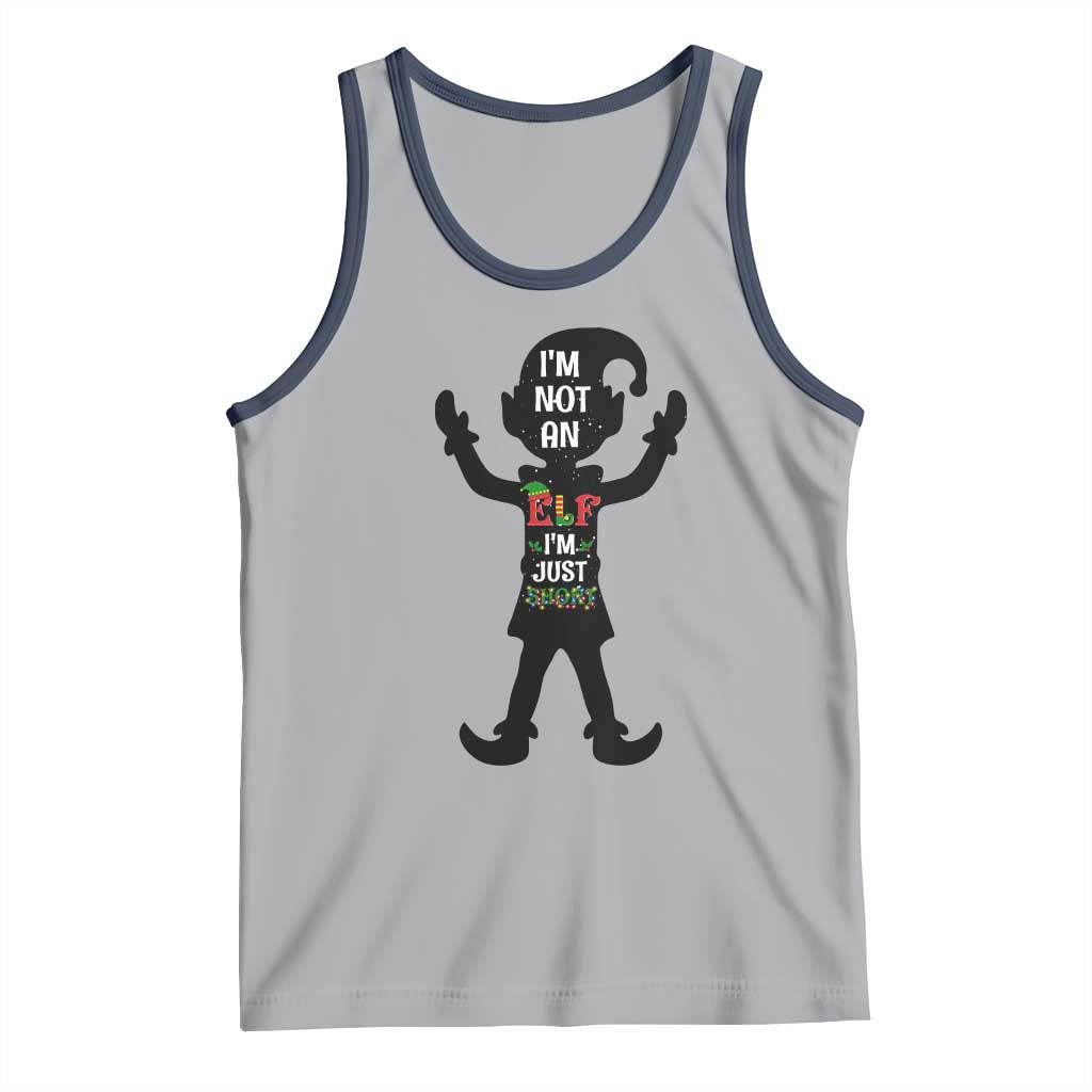 Funny Christmas Matching Family Tank Top I Am Not An Elf Im Just Short - Wonder Print Shop