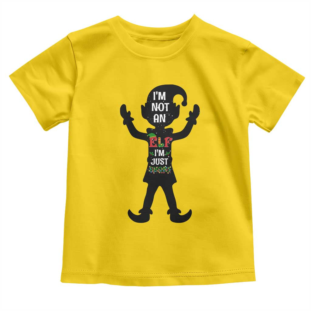 Funny Christmas Matching Family Toddler T Shirt I Am Not An Elf Im Just Short - Wonder Print Shop