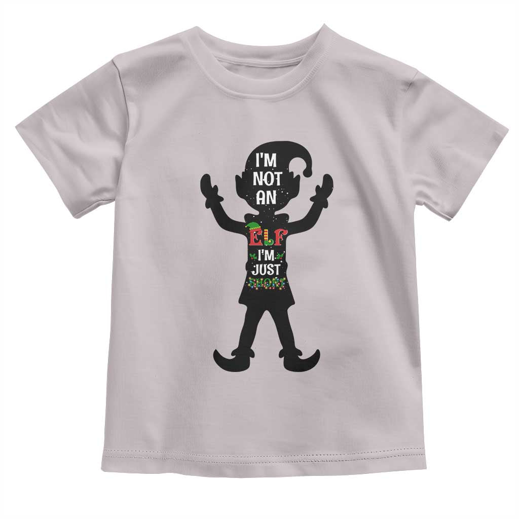 Funny Christmas Matching Family Toddler T Shirt I Am Not An Elf Im Just Short - Wonder Print Shop
