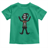 Funny Christmas Matching Family Toddler T Shirt I Am Not An Elf Im Just Short - Wonder Print Shop