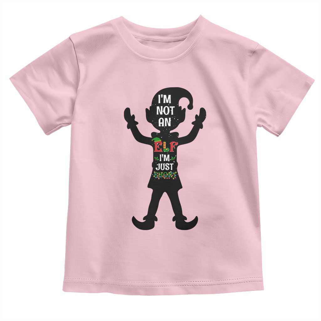 Funny Christmas Matching Family Toddler T Shirt I Am Not An Elf Im Just Short - Wonder Print Shop