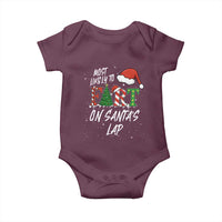 Funny Christmas Matching Family Baby Onesie Most Likely To Fart On Santa Lap - Wonder Print Shop