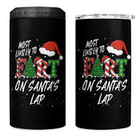 Funny Christmas Matching Family 4 in 1 Can Cooler Tumbler Most Likely To Fart On Santa Lap - Wonder Print Shop