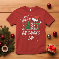 Funny Christmas Matching Family T Shirt Most Likely To Fart On Santa Lap - Wonder Print Shop