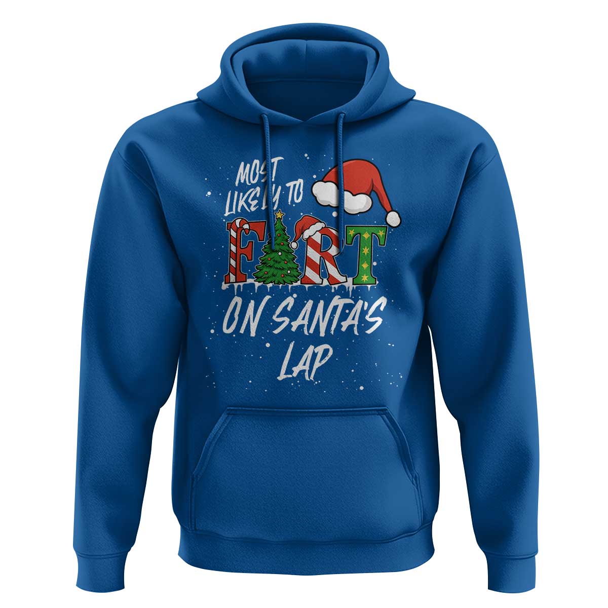 Funny Christmas Matching Family Hoodie Most Likely To Fart On Santa Lap - Wonder Print Shop