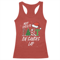Funny Christmas Matching Family Racerback Tank Top Most Likely To Fart On Santa Lap - Wonder Print Shop
