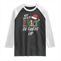 Funny Christmas Matching Family Raglan Shirt Most Likely To Fart On Santa Lap - Wonder Print Shop