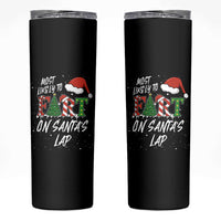Funny Christmas Matching Family Skinny Tumbler Most Likely To Fart On Santa Lap - Wonder Print Shop