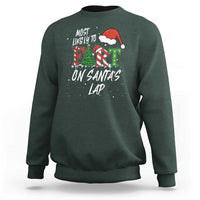 Funny Christmas Matching Family Sweatshirt Most Likely To Fart On Santa Lap - Wonder Print Shop
