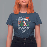 Funny Christmas Matching Family T Shirt For Women Most Likely To Fart On Santa Lap - Wonder Print Shop