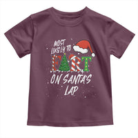 Funny Christmas Matching Family Toddler T Shirt Most Likely To Fart On Santa Lap - Wonder Print Shop