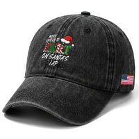 Funny Christmas Matching Family Washed Cotton Baseball Cap Most Likely To Fart On Santa Lap