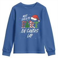 Funny Christmas Matching Family Youth Sweatshirt Most Likely To Fart On Santa Lap - Wonder Print Shop