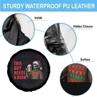 Funny Skeleton Beer Christmas Spare Tire Cover This Guy Needs A Beer - Wonder Print Shop