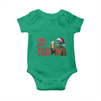 Funny Skeleton Beer Christmas Baby Onesie This Guy Needs A Beer - Wonder Print Shop