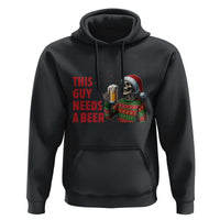 Funny Skeleton Beer Christmas Hoodie This Guy Needs A Beer - Wonder Print Shop