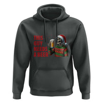 Funny Skeleton Beer Christmas Hoodie This Guy Needs A Beer - Wonder Print Shop