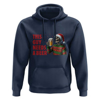 Funny Skeleton Beer Christmas Hoodie This Guy Needs A Beer - Wonder Print Shop