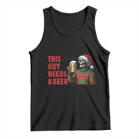Funny Skeleton Beer Christmas Tank Top This Guy Needs A Beer - Wonder Print Shop