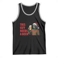 Funny Skeleton Beer Christmas Tank Top This Guy Needs A Beer - Wonder Print Shop