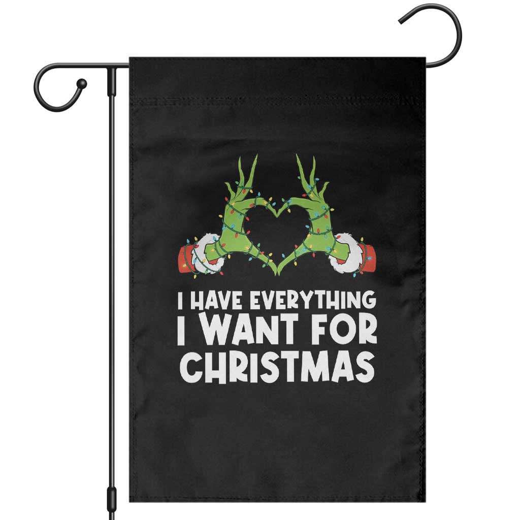 Funny Elf Hand Christmas Garden Flag I Have Everything I Want For Christmas - Wonder Print Shop