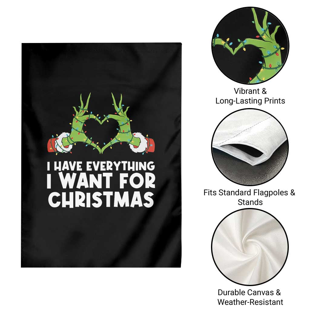 Funny Elf Hand Christmas Garden Flag I Have Everything I Want For Christmas - Wonder Print Shop