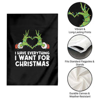 Funny Elf Hand Christmas Garden Flag I Have Everything I Want For Christmas - Wonder Print Shop