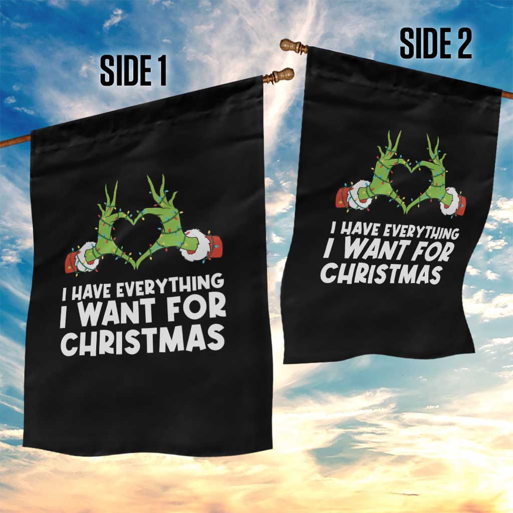 Funny Elf Hand Christmas Garden Flag I Have Everything I Want For Christmas - Wonder Print Shop