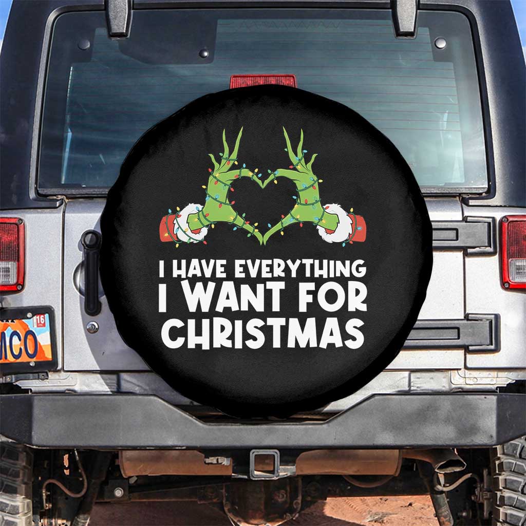 Funny Elf Hand Christmas Spare Tire Cover I Have Everything I Want For Christmas - Wonder Print Shop
