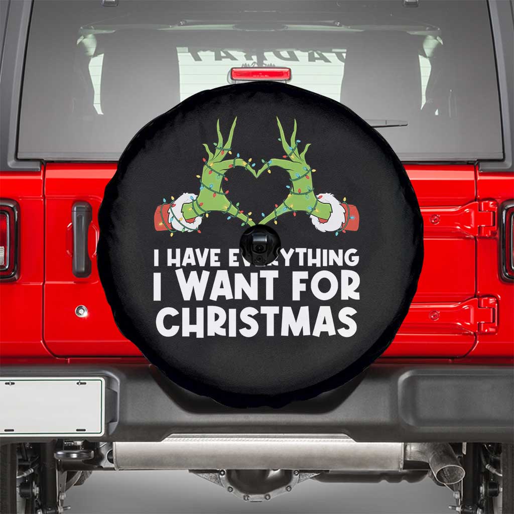 Funny Elf Hand Christmas Spare Tire Cover I Have Everything I Want For Christmas - Wonder Print Shop