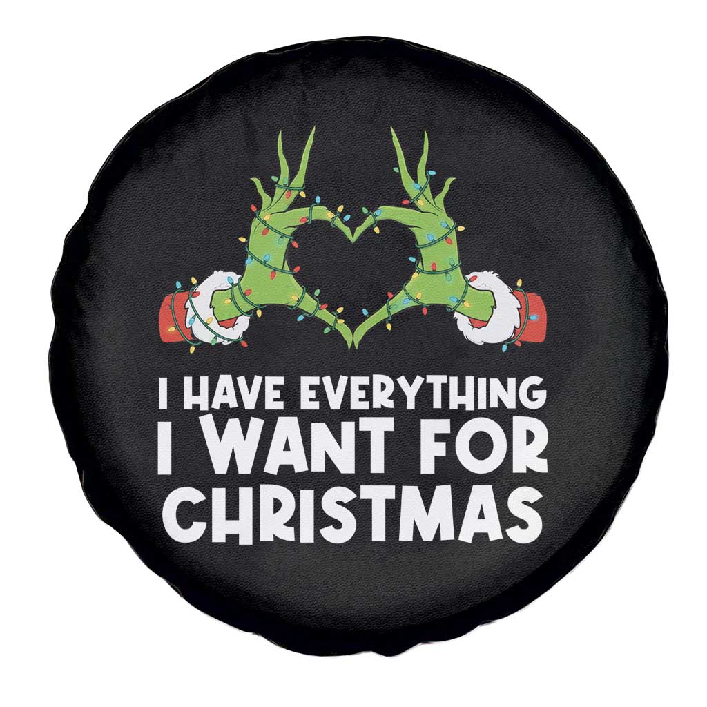 Funny Elf Hand Christmas Spare Tire Cover I Have Everything I Want For Christmas - Wonder Print Shop
