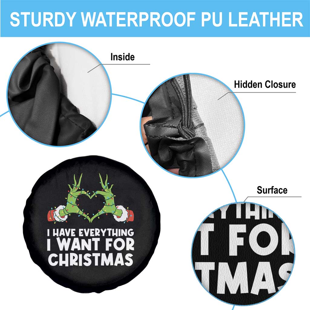 Funny Elf Hand Christmas Spare Tire Cover I Have Everything I Want For Christmas - Wonder Print Shop