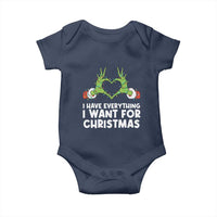 Funny Elf Hand Christmas Baby Onesie I Have Everything I Want For Christmas - Wonder Print Shop